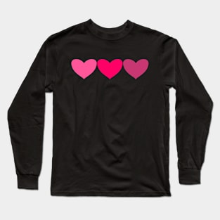 Three Hearts Long Sleeve T-Shirt